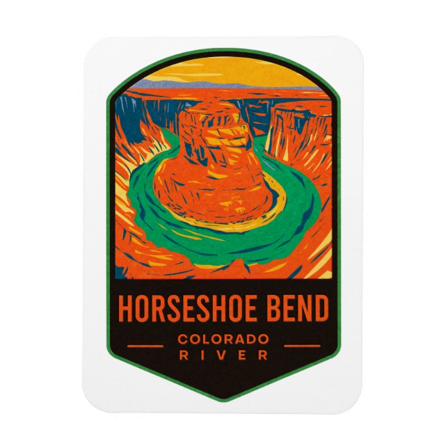 Horseshoe Bend Colorado River Magnet (Vertical)