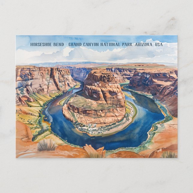 Horseshoe Bend Grand Canyon National Park Postcard (Front)
