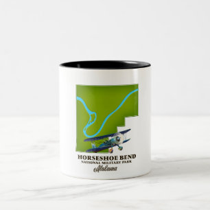 horseshoe bend national military park Two-Tone coffee mug