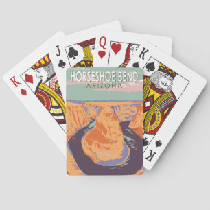 Horseshoe Bend Travel Art Vintage Playing Cards
