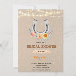 Horseshoe bridal shower invitation