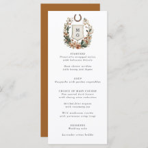 Horseshoe Cactus Western Country Crest Wedding