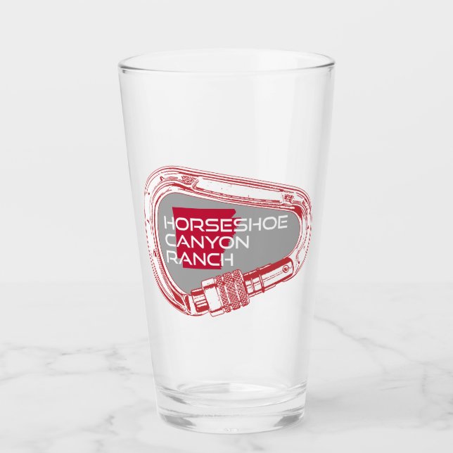 Horseshoe Canyon Ranch Arkansas Climbing Carabiner Glass (Front)