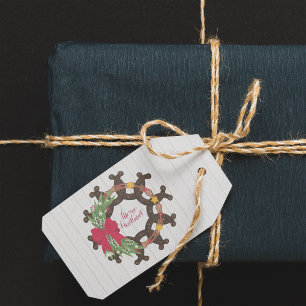 Horseshoe Christmas Wreath Gift Tags