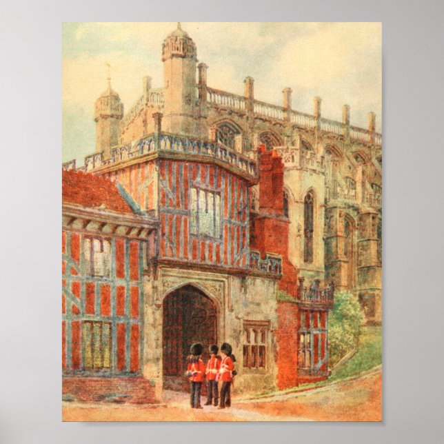 Horseshoe Cloisters, Windsor Castle, England Poster (Front)