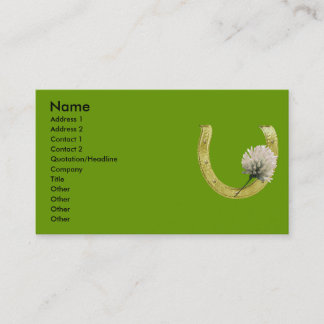 Horseshoe clover flower business card