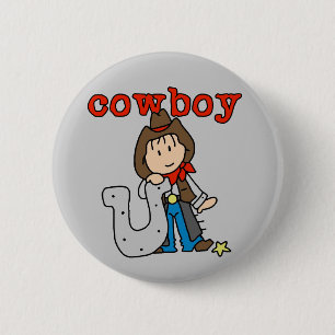 Horseshoe Cowboy Tshirts and Gifts 6 Cm Round Badge