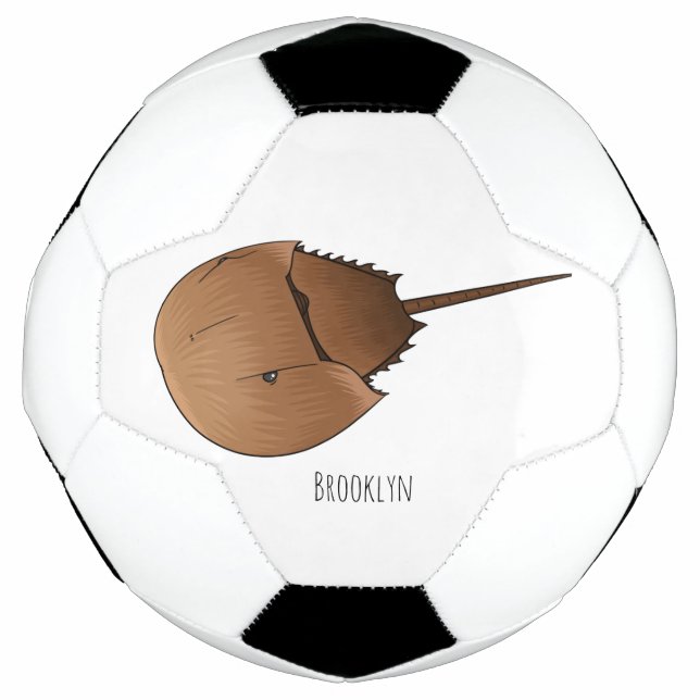 Horseshoe crab cartoon illustration football (Front)