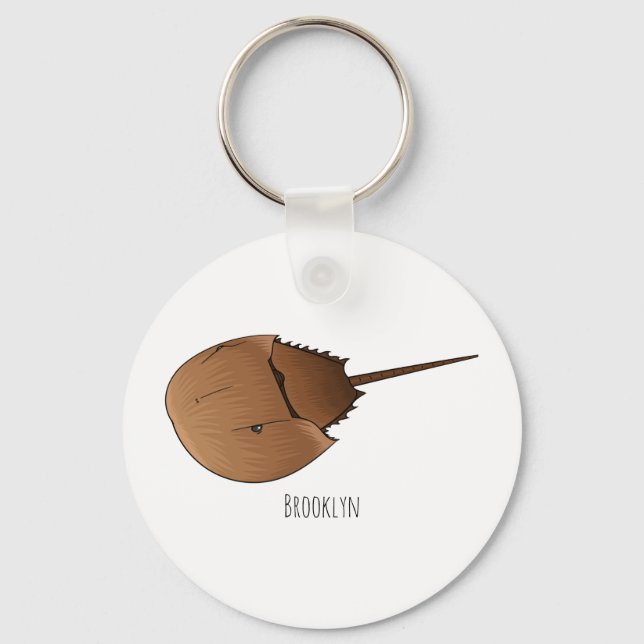 Horseshoe crab cartoon illustration key ring (Front)