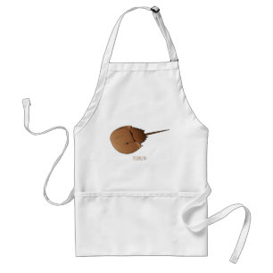 Horseshoe crab cartoon illustration standard apron