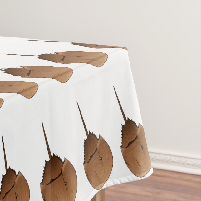 Horseshoe crab cartoon illustration tablecloth (In Situ)
