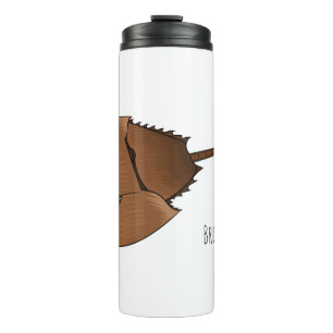 Horseshoe crab cartoon illustration thermal tumbler
