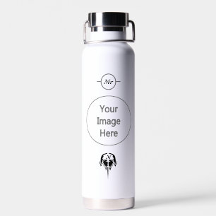 Horseshoe Crab in Tribal Tattoo Style Water Bottle