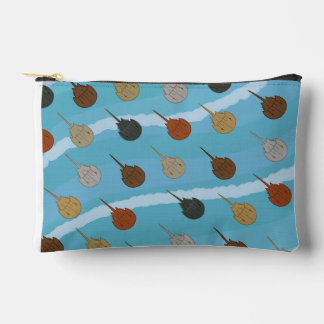 Horseshoe Crab Ocean Waves Accessory Pouch