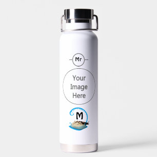 Horseshoe Crab Playing in the Water Monogram Bottle