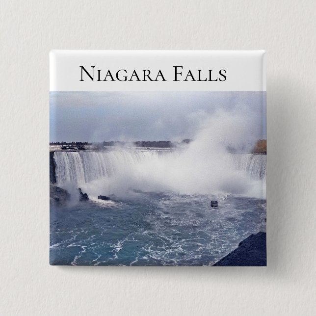 Horseshoe Falls 15 Cm Square Badge (Front)