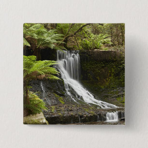 Horseshoe Falls, Mount Field National Park, 15 Cm Square Badge
