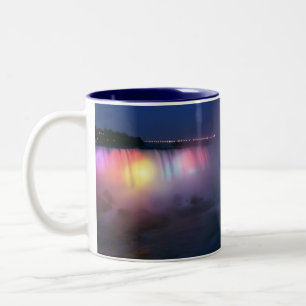 Horseshoe Falls ( Niagara Falls) at night Two-Tone Coffee Mug