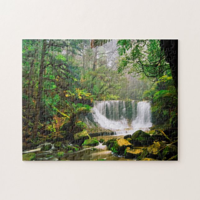 Horseshoe Falls Surrounded by Rainforest Jigsaw Puzzle (Horizontal)