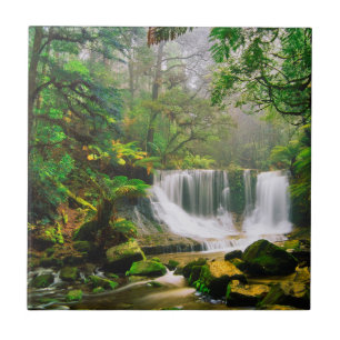 Horseshoe Falls Surrounded by Rainforest Tile