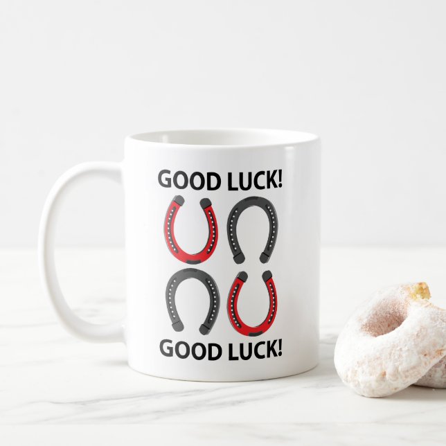 Horseshoe Good Luck Horseshoe Coffee Mug (With Donut)