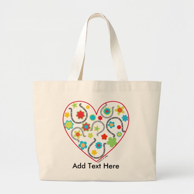 Horseshoe Heart Tote Bag (Front)