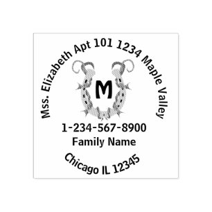 Horseshoe Homestead Contact Information Rubber Stamp