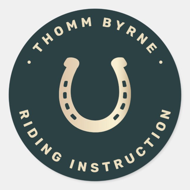 Horseshoe Horse  Classic Round Sticker (Front)
