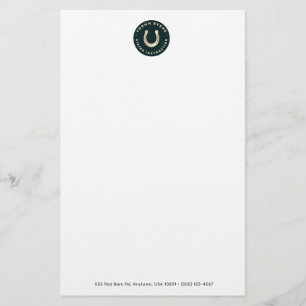 Horseshoe Horse Letterhead