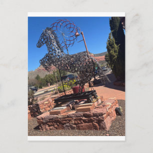 Horseshoe Horse Sculpture Postcard