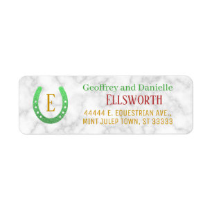 Horseshoe Monogram Horse Racing Derby Your Address