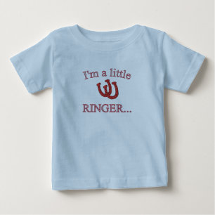 HorseShoe Pitching Infant T-Shirt-Lite Blue Baby T-Shirt