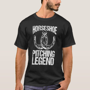 Horseshoe Pitching Legend Backyard Picnic Toss Gam T-Shirt