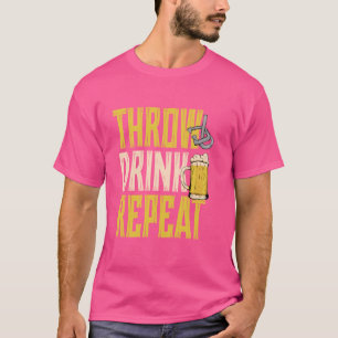 Horseshoe Pitching Throw Drink Repeat Horseshoes G T-Shirt