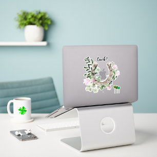 Horseshoe & Shamrocks Sticker