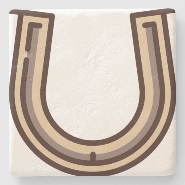horseshoe stone coaster (Front)