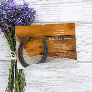 Horseshoe Veil Country Barn Post Wedding Brunch Invitation