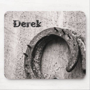 Horseshoe Vintage Sepia Photograph Mouse Mat