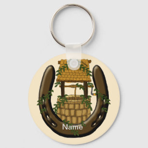 Horseshoe Wishing Well  Key Ring
