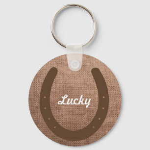 Horseshoe with custom name or initials key ring