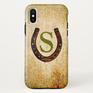 Horseshoe with Monogram to Personalise iPhone X Case