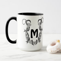 Horseshoe Wrapped in Barbed Wire Monogram