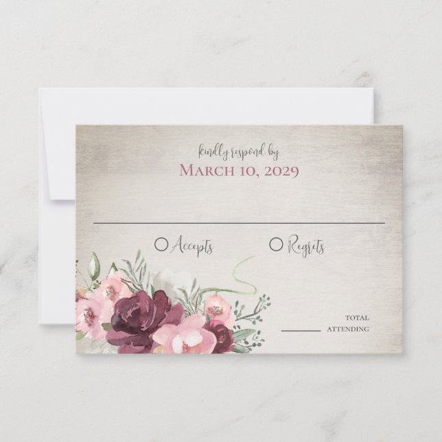 Horseshoes and Lights Floral Barn Wood Invitation (Front)