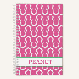 Horseshoes Pink Horse NAME Pet Barn Fun Notebook