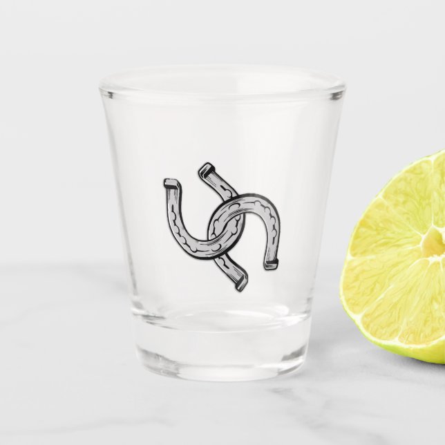 Horseshoes Shot Glass (Front)