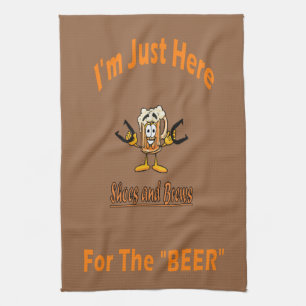 HorseShoes Towel - Here for the Beer