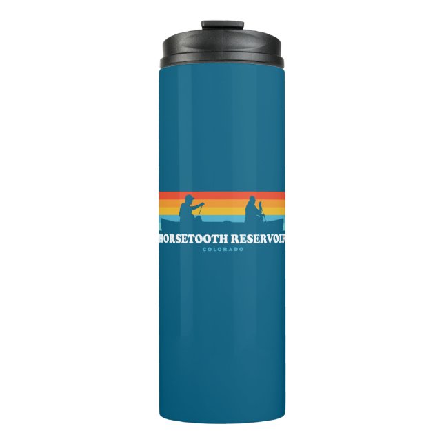 Horsetooth Reservoir Colorado Canoe Thermal Tumbler (Front)