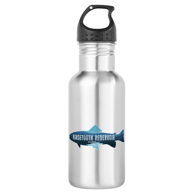 Horsetooth Reservoir Colorado Fish 532 Ml Water Bottle (Front)
