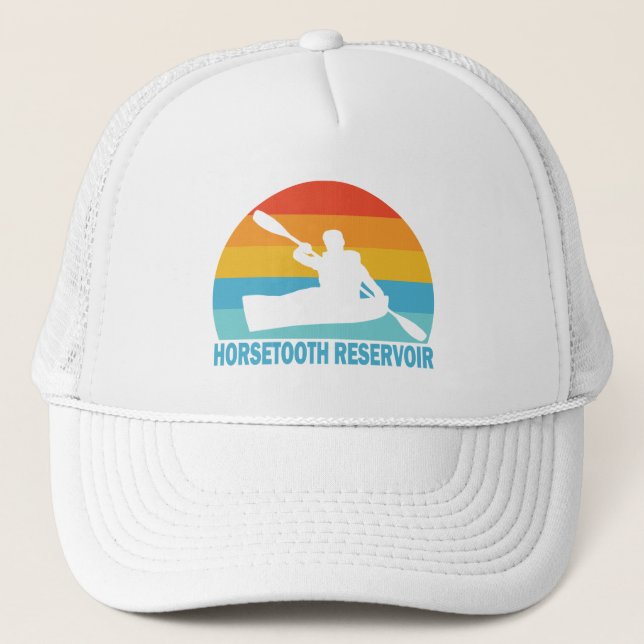 Horsetooth Reservoir Colorado Kayak Trucker Hat (Front)