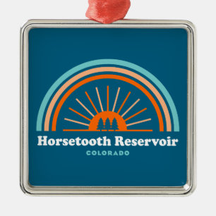 Horsetooth Reservoir Colorado Rainbow Metal Tree Decoration